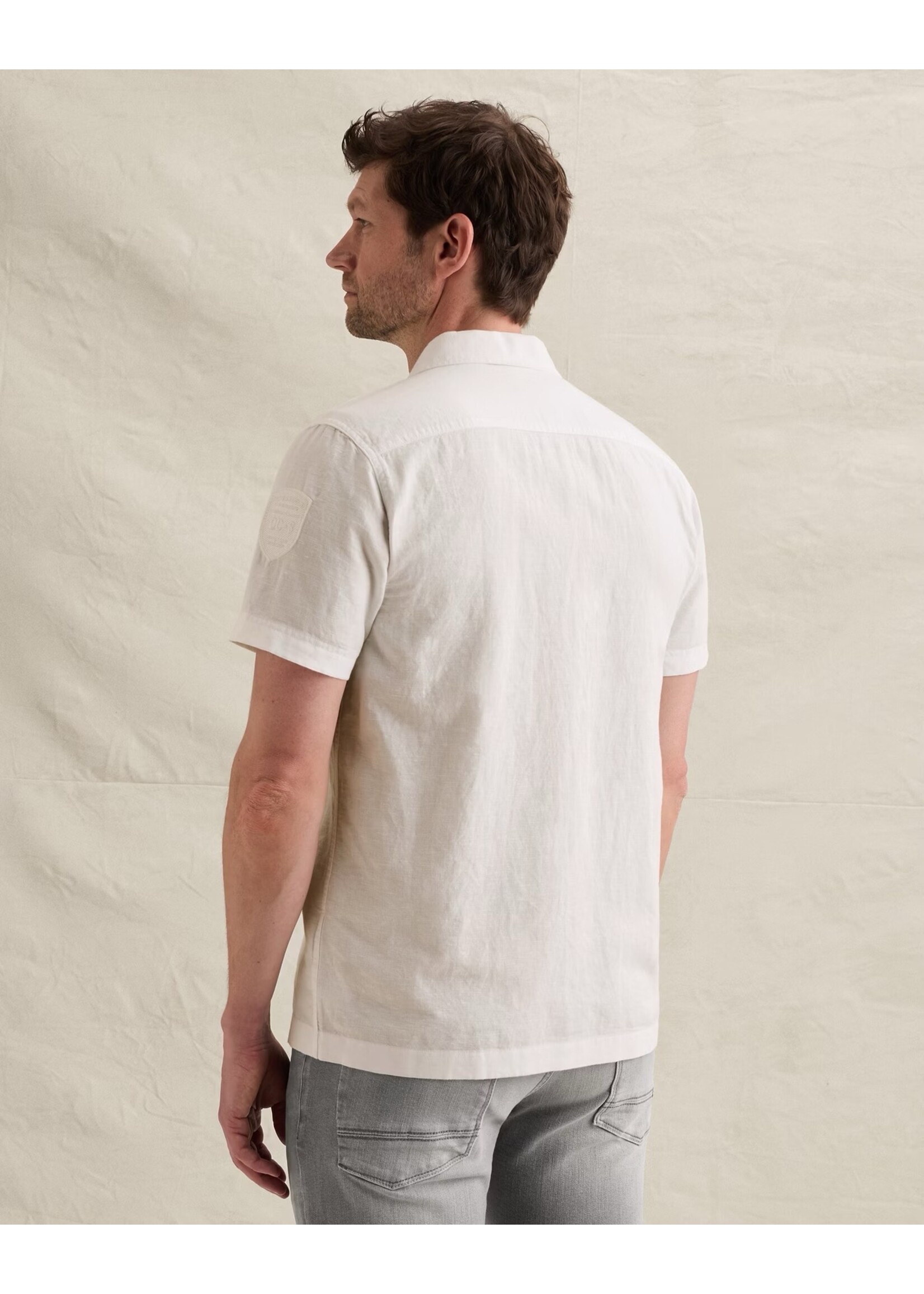PME LEGEND OVERHEMD MET KORTE MOUWEN - WHITE