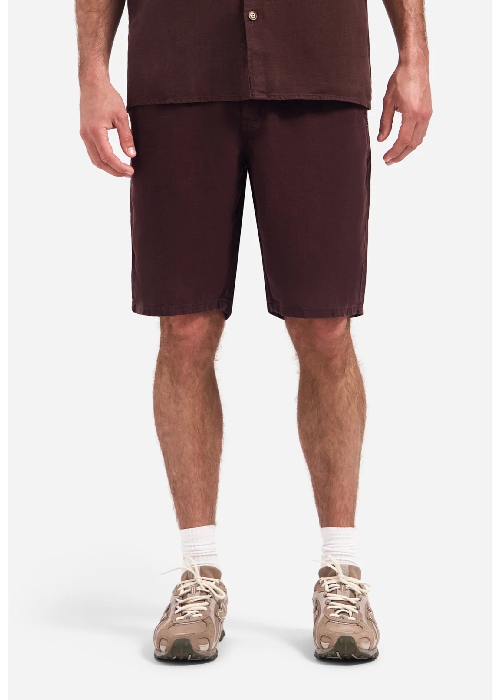 NO EXCESS  Zoom Chinoshort met trekkoord | Dark Brown