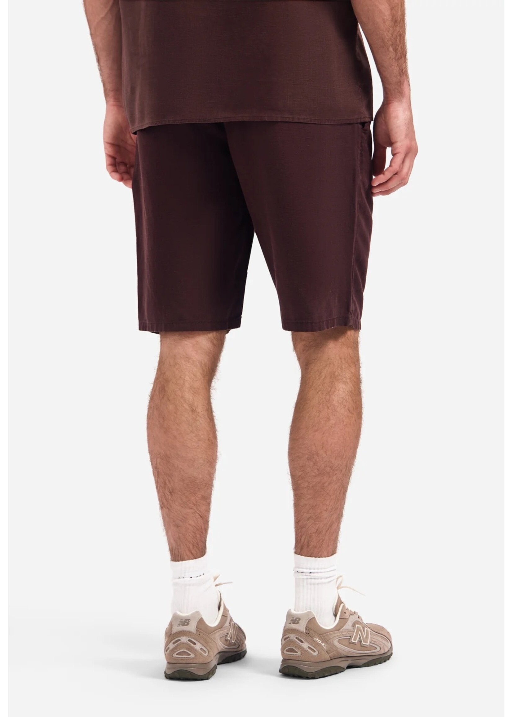 NO EXCESS  Zoom Chinoshort met trekkoord | Dark Brown
