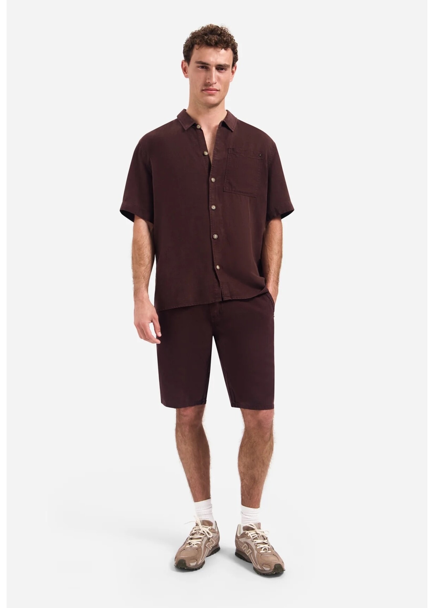 NO EXCESS  Zoom Chinoshort met trekkoord | Dark Brown