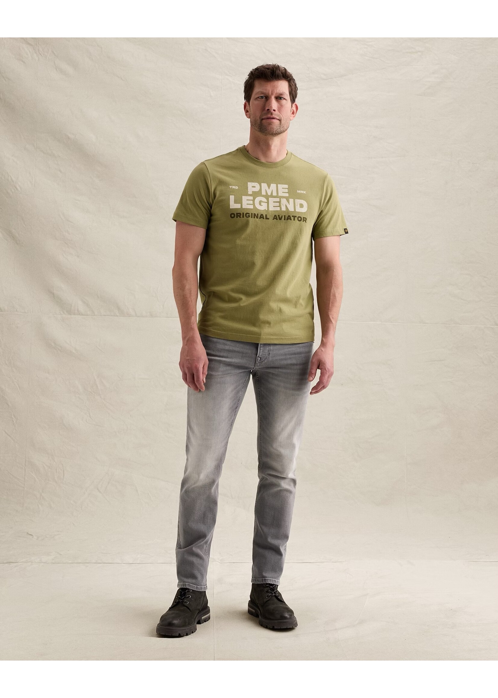 PME LEGEND PTSS2606552-6394 - T-SHIRT MET STOER ARTWORK OP DE BORST