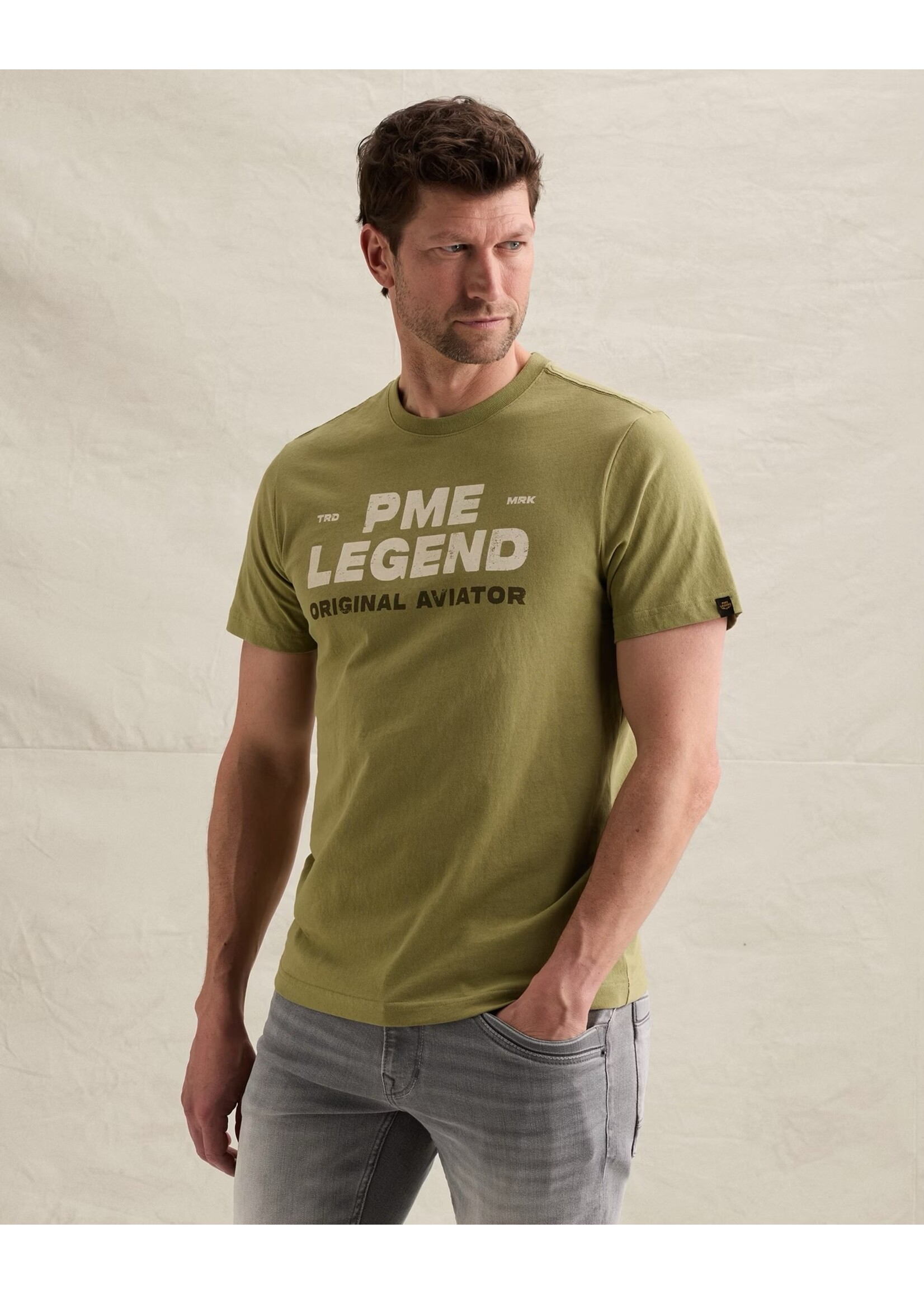 PME LEGEND PTSS2606552-6394 - T-SHIRT MET STOER ARTWORK OP DE BORST