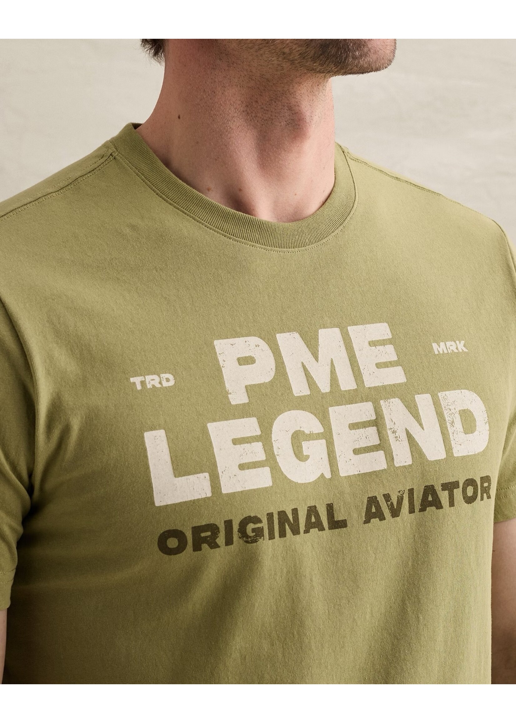 PME LEGEND PTSS2606552-6394 - T-SHIRT MET STOER ARTWORK OP DE BORST