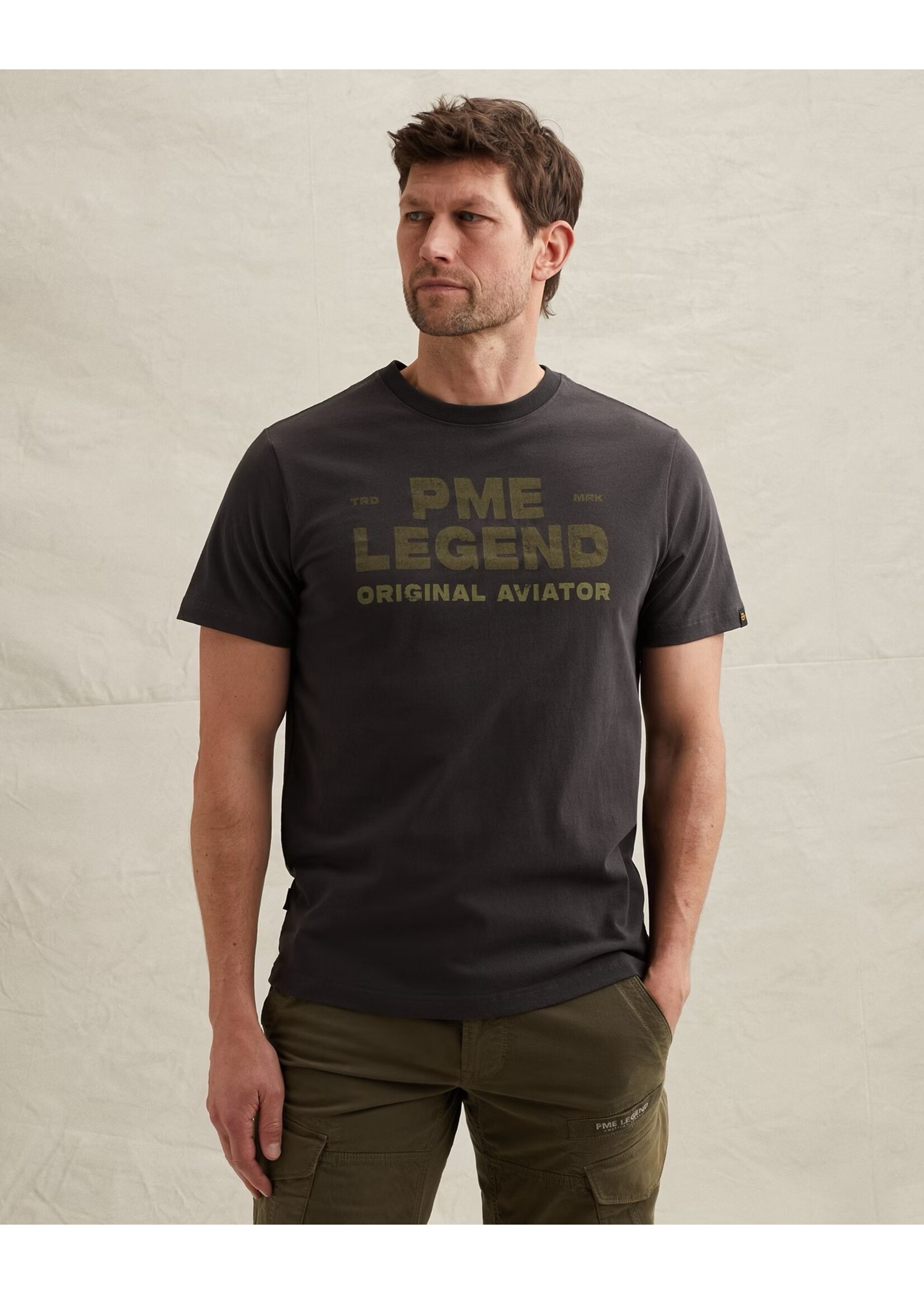 PME LEGEND T-SHIRT MET STOER ARTWORK OP DE BORST - PTSS2606552-5332