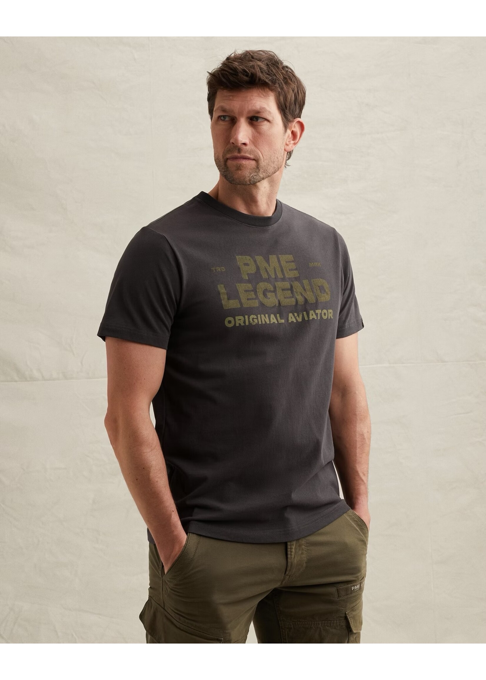 PME LEGEND T-SHIRT MET STOER ARTWORK OP DE BORST - PTSS2606552-5332