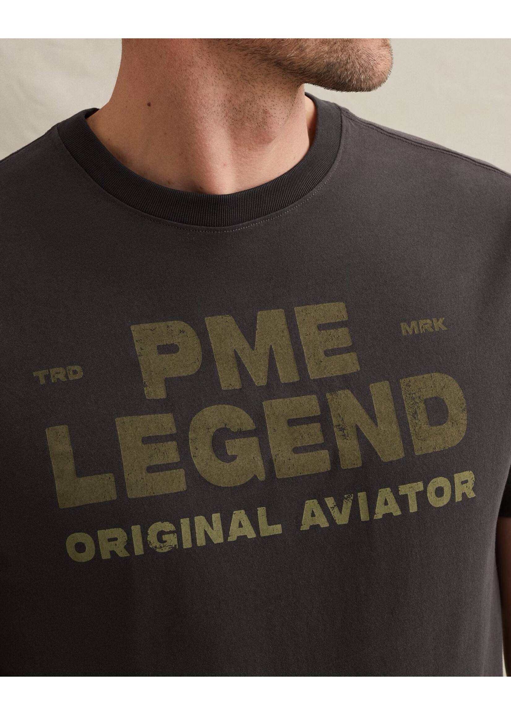 PME LEGEND T-SHIRT MET STOER ARTWORK OP DE BORST - PTSS2606552-5332