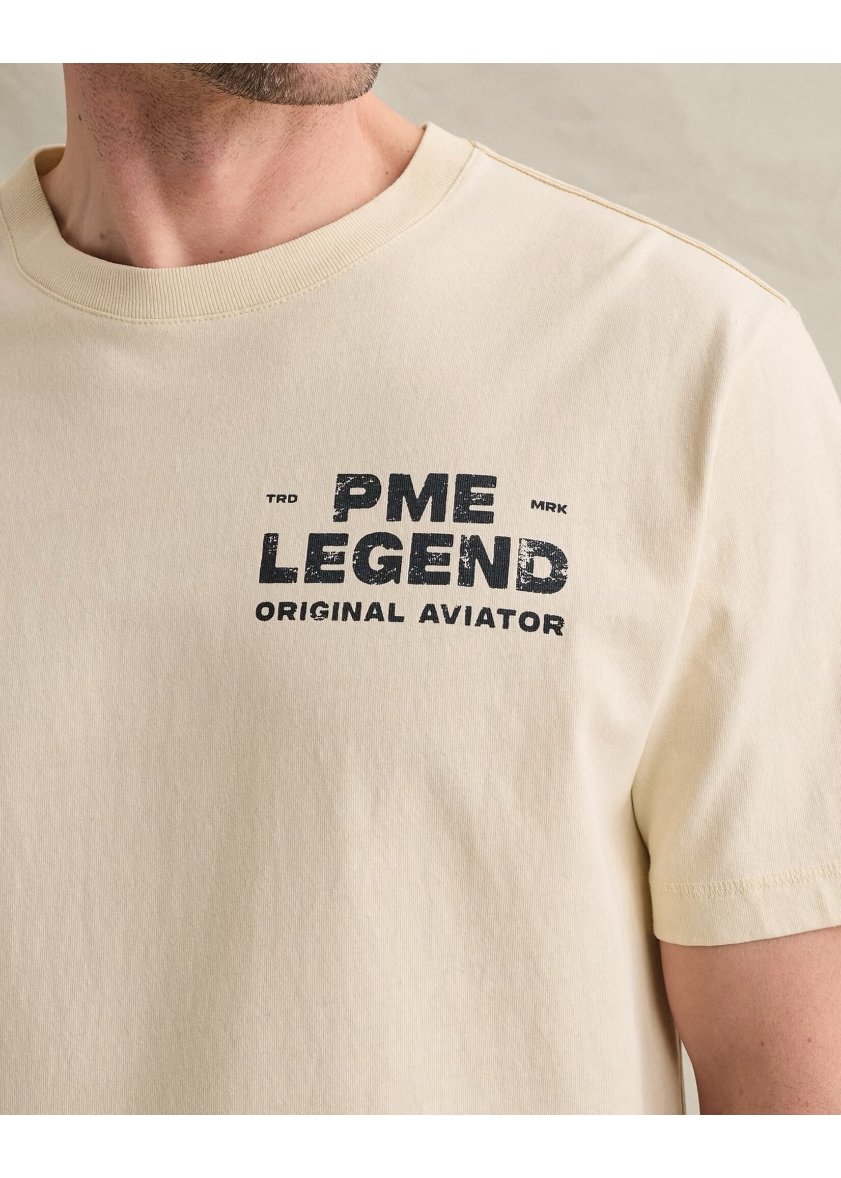 PME LEGEND T-SHIRT VAN JERSEY MET KLEIN ARTWORK OP DE BORST - PTSS2606577-7013