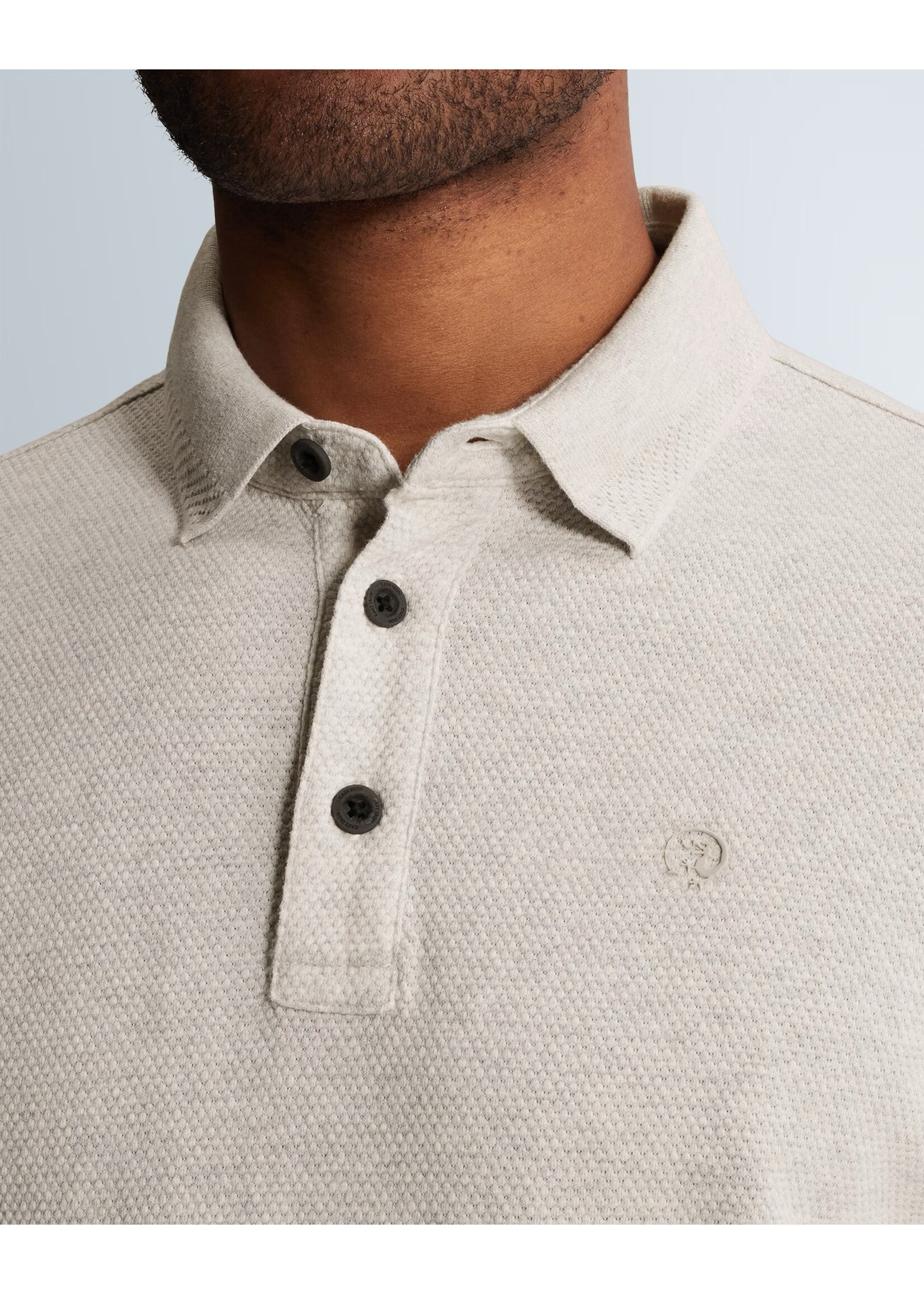 CASTIRON POLO MET ALLOVER STRUCTUUR - CPSS2606864-911