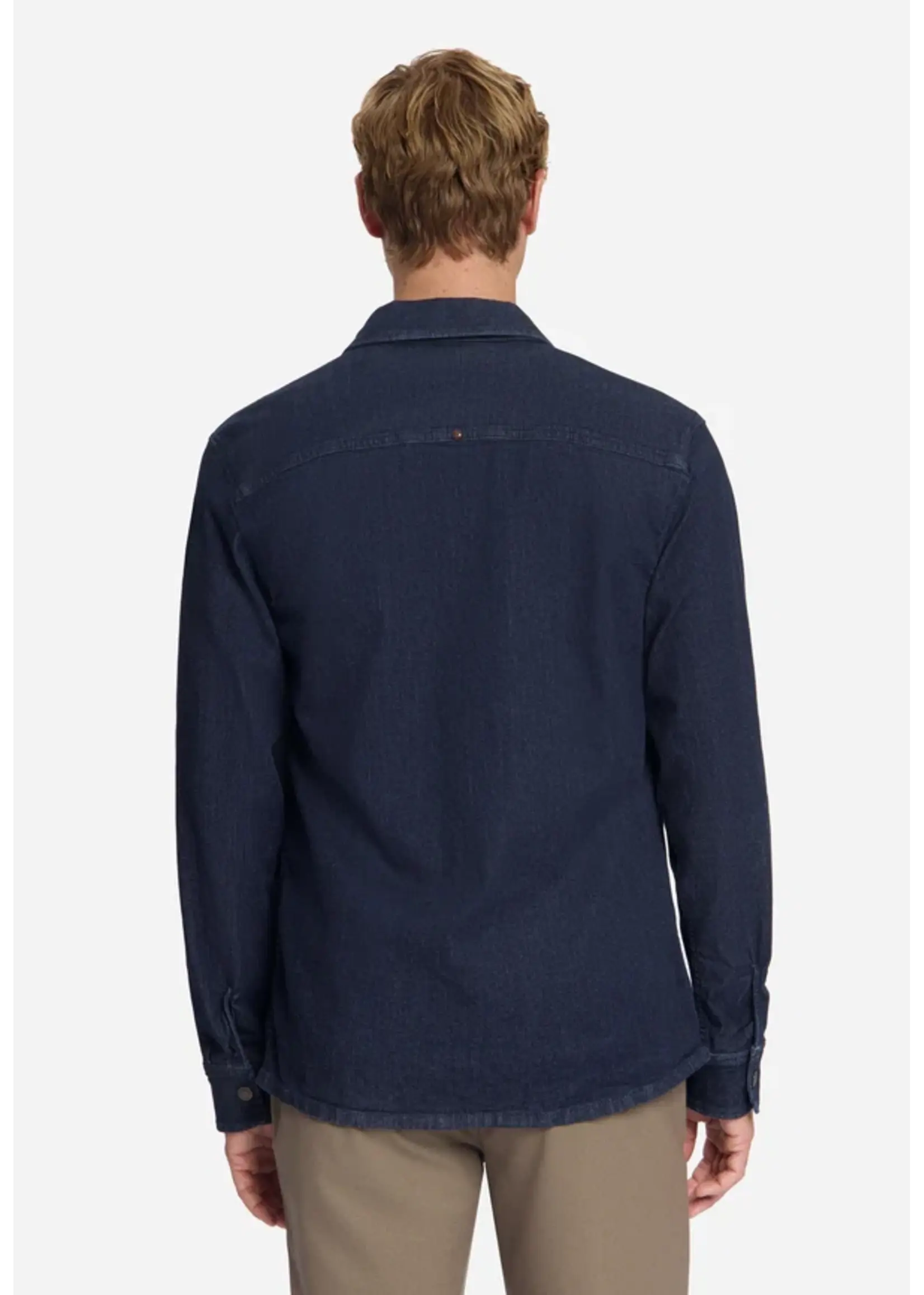 NO EXCESS  Denim Stretch Overshirt | Rinse Denim