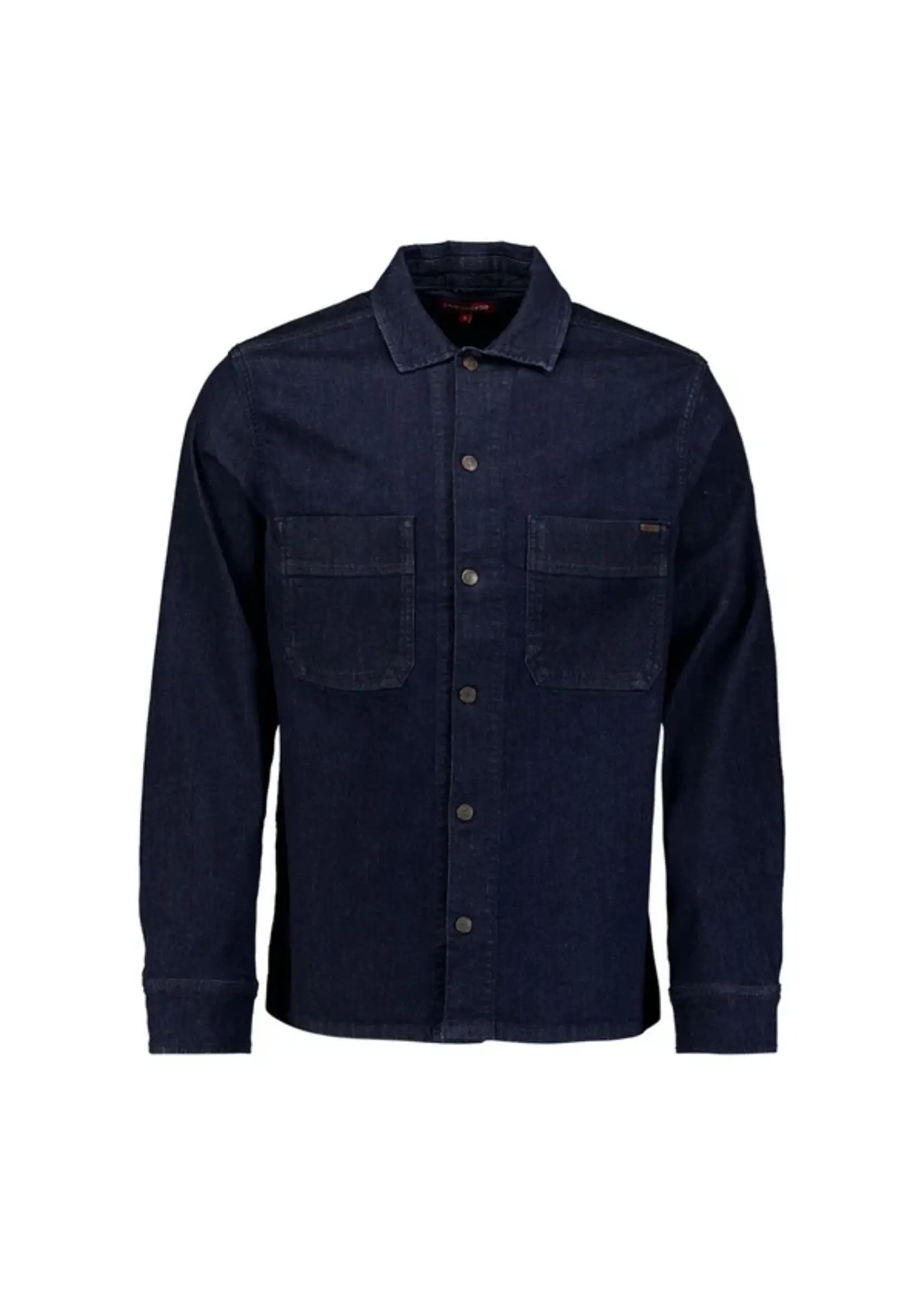 NO EXCESS  Denim Stretch Overshirt | Rinse Denim