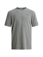 CASTIRON Short sleeve r-neck regular fit waffle stripe - Blauw