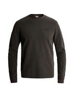 CASTIRON Long sleeve r-neck regular fit waffle - grijs