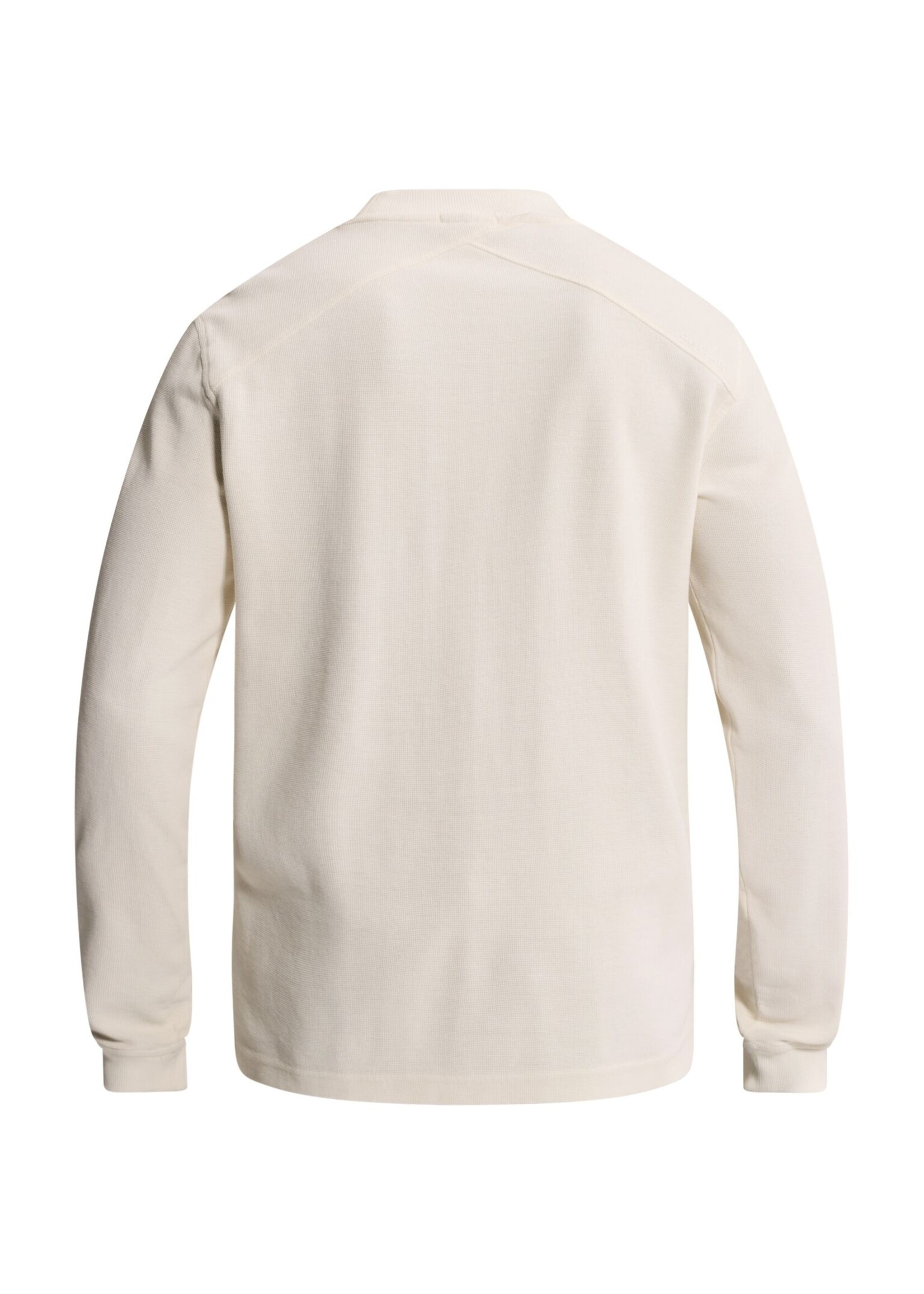 CASTIRON Long sleeve r-neck regular fit waffle - wit