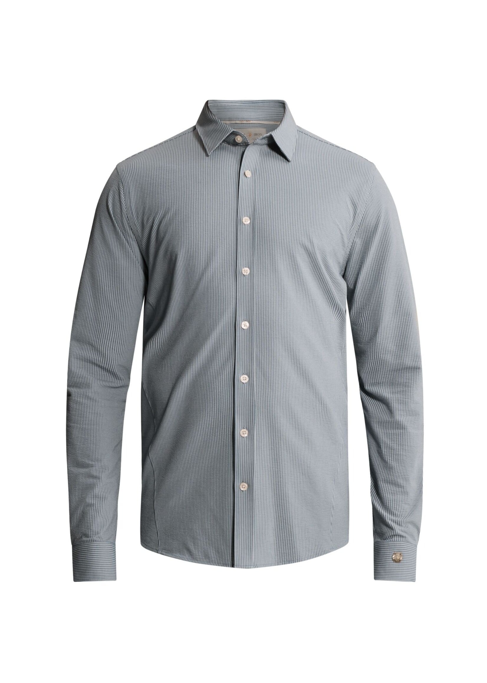 CASTIRON Long sleeve shirt Tech Dobby Jersey stripe - blauw