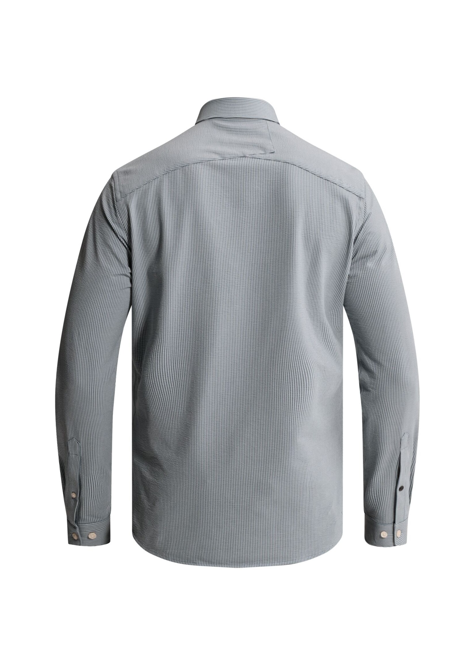 CAST IRON Long sleeve shirt Tech Dobby Jersey stripe - blauw