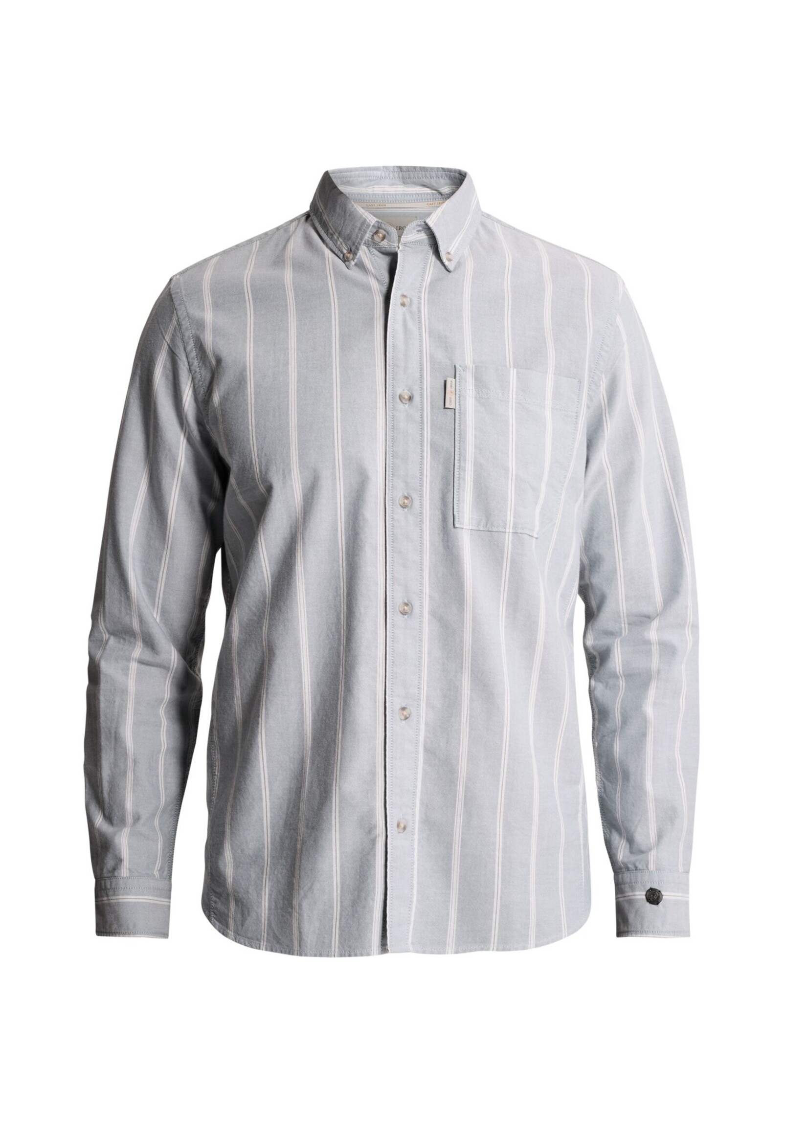 CASTIRON Oxford overhemd met streeppatroon - blauw