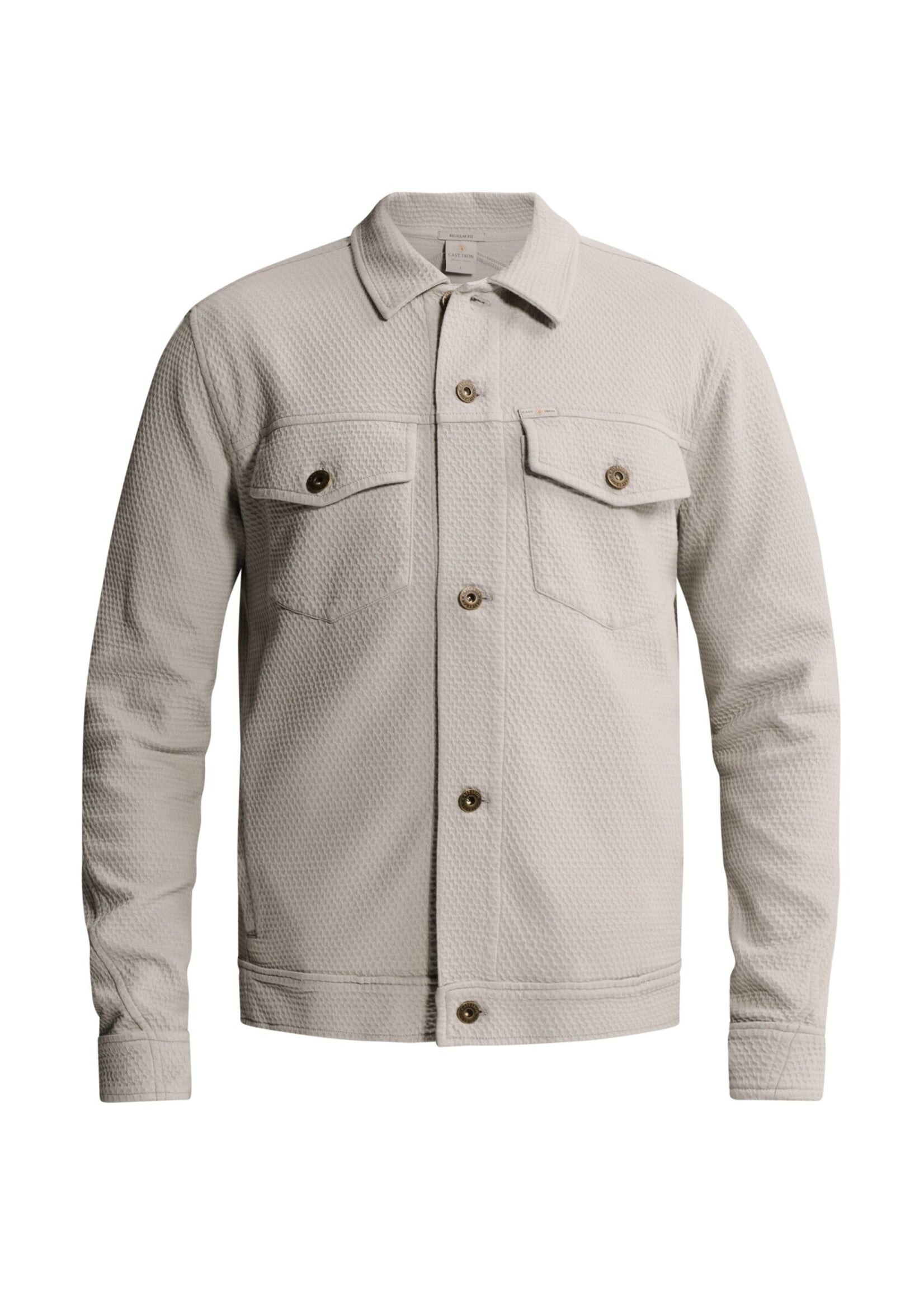 CASTIRON Sweat jacket met trucker look - mist
