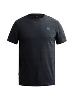 PME LEGEND Short sleeve r-neck waffle jersey stripe - blauw