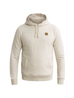 PME LEGEND Hoodie met rubberen badge en kangoeroezak - wit