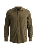 PME LEGEND Overhemd met garment-dye wassing en borstzak - groen