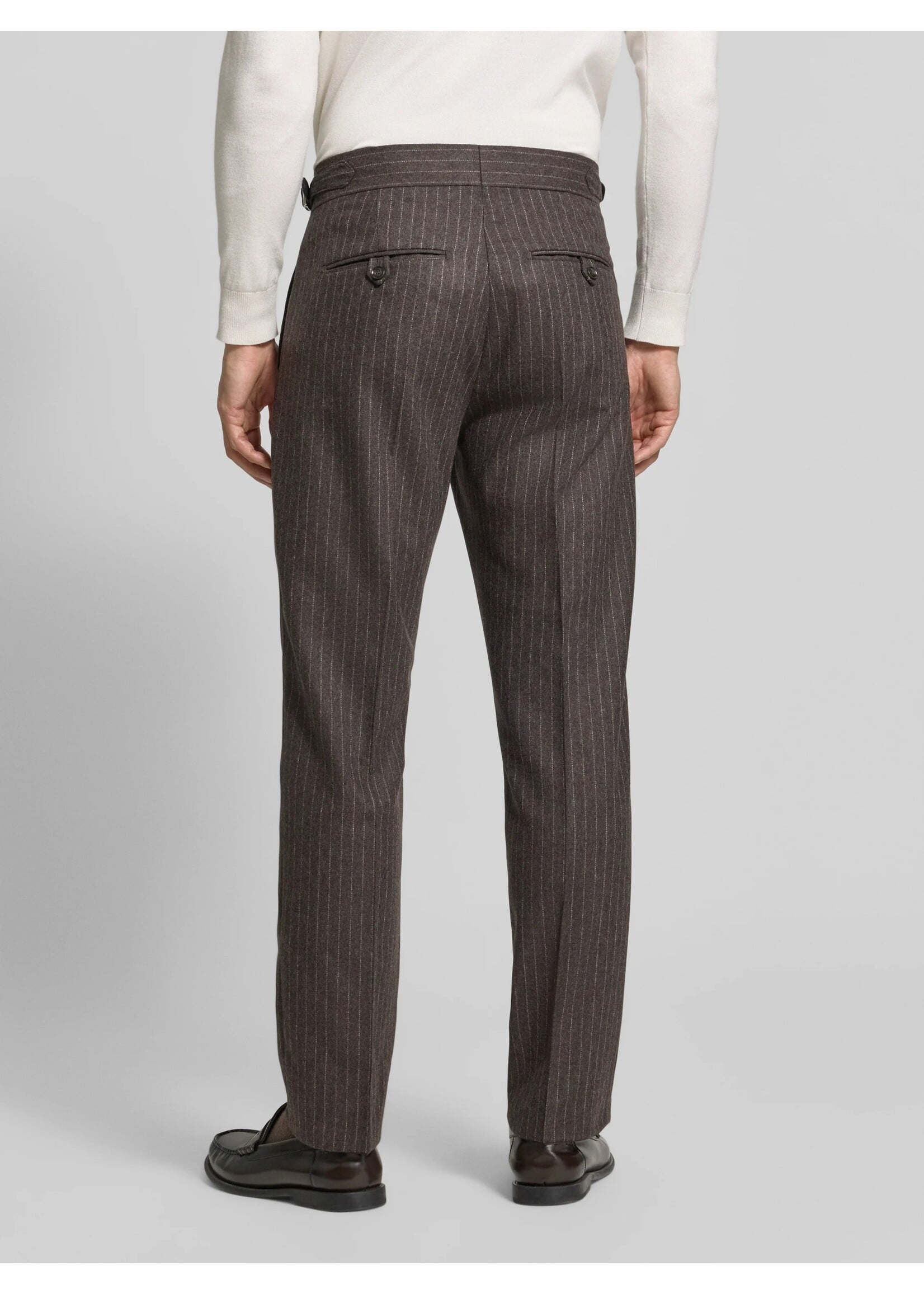 TIGER OF SWEDEN Tiger of sweden straight fit broek van wolmix model - midden bruin model 'Tense