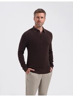 SAINT STEVE  SAINT STEVE knitted polo - koffie
