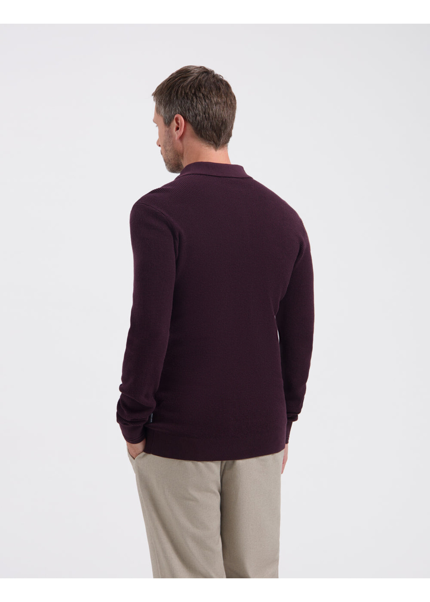 SAINT STEVE  SAINT STEVE Knitted polo Merlot