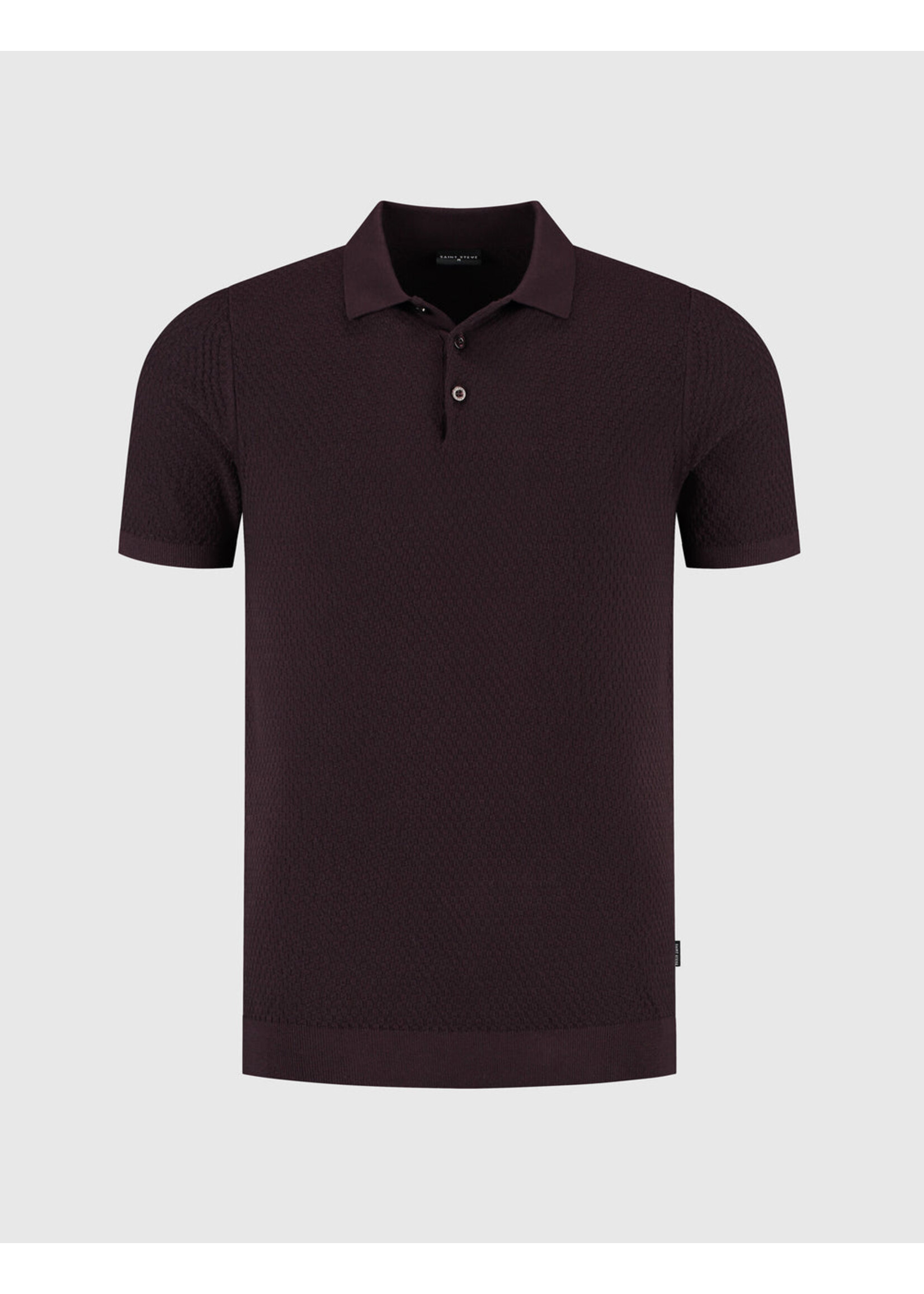 SAINT STEVE  SAINT STEVE Knitted Polo Merlot