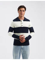 SAINT STEVE  SAINT STEVE Knitted Polo Navy White