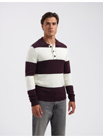 SAINT STEVE  SAINT STEVE Knitted Polo Merlot White