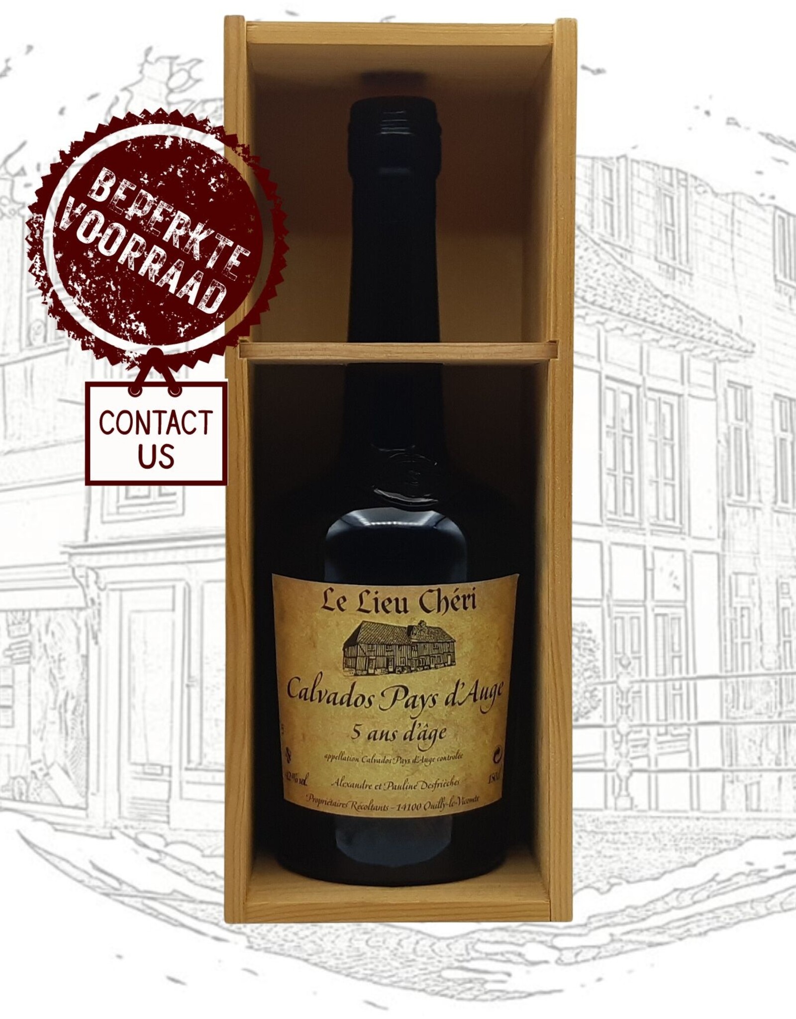 Le Lieu Chéri Le Lieu Chéri - Calvados 5 ans d’age - Magnum + houten kistje