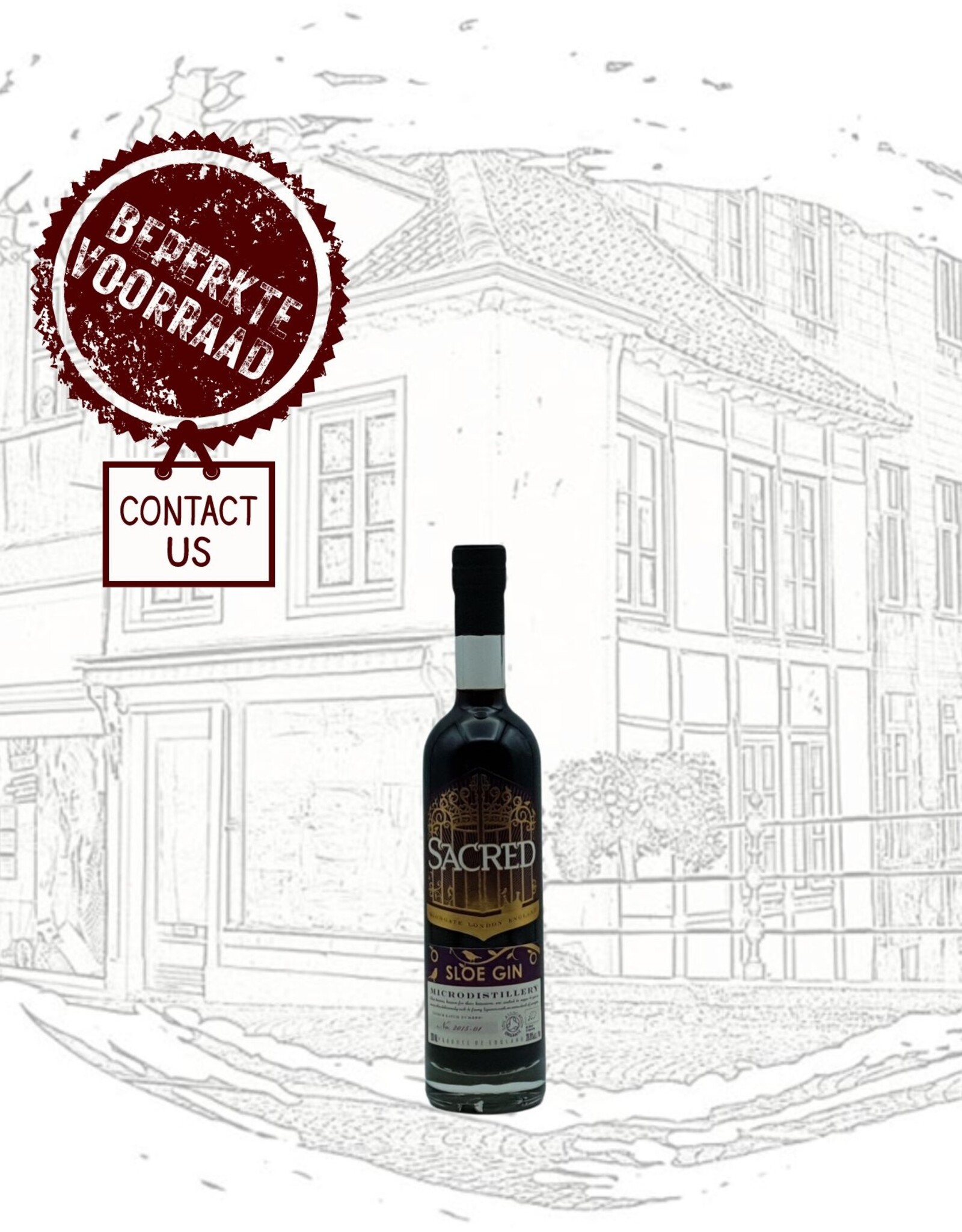 Sacred Spirits Sacred - Gin - Organic Sloe Gin - 20 cl