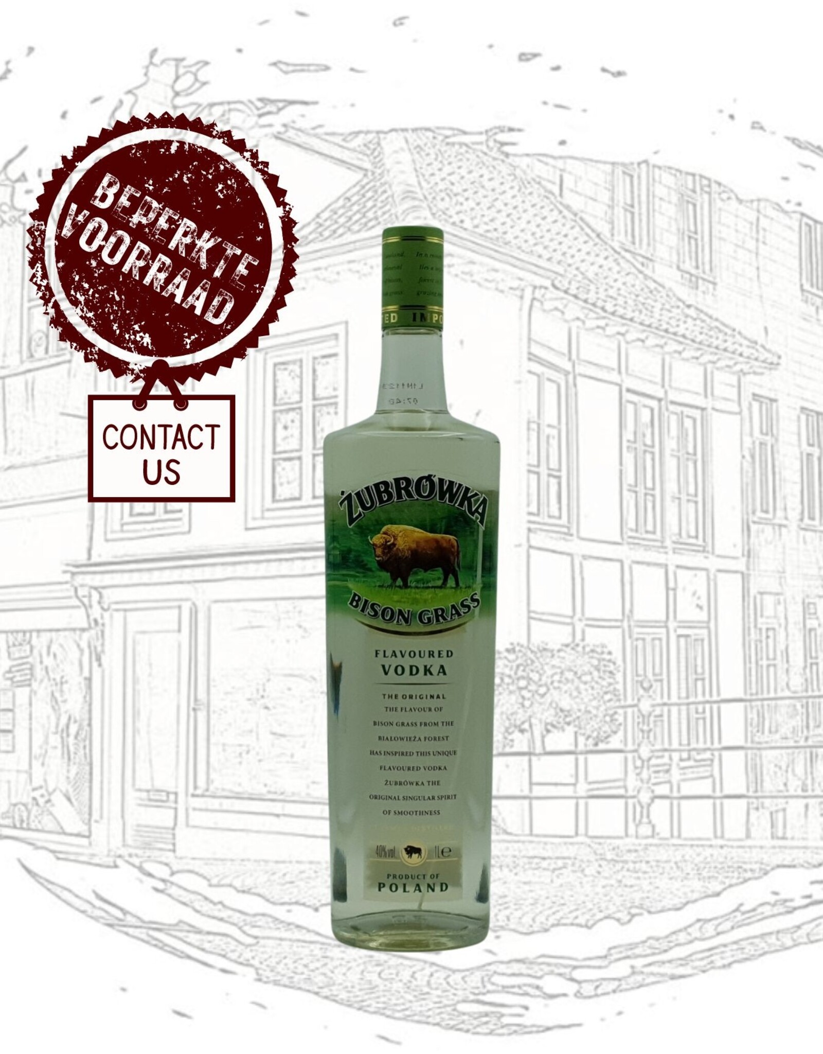 Żubrówka - Zubrowka (The Original Bison Grass Vodka) Liter