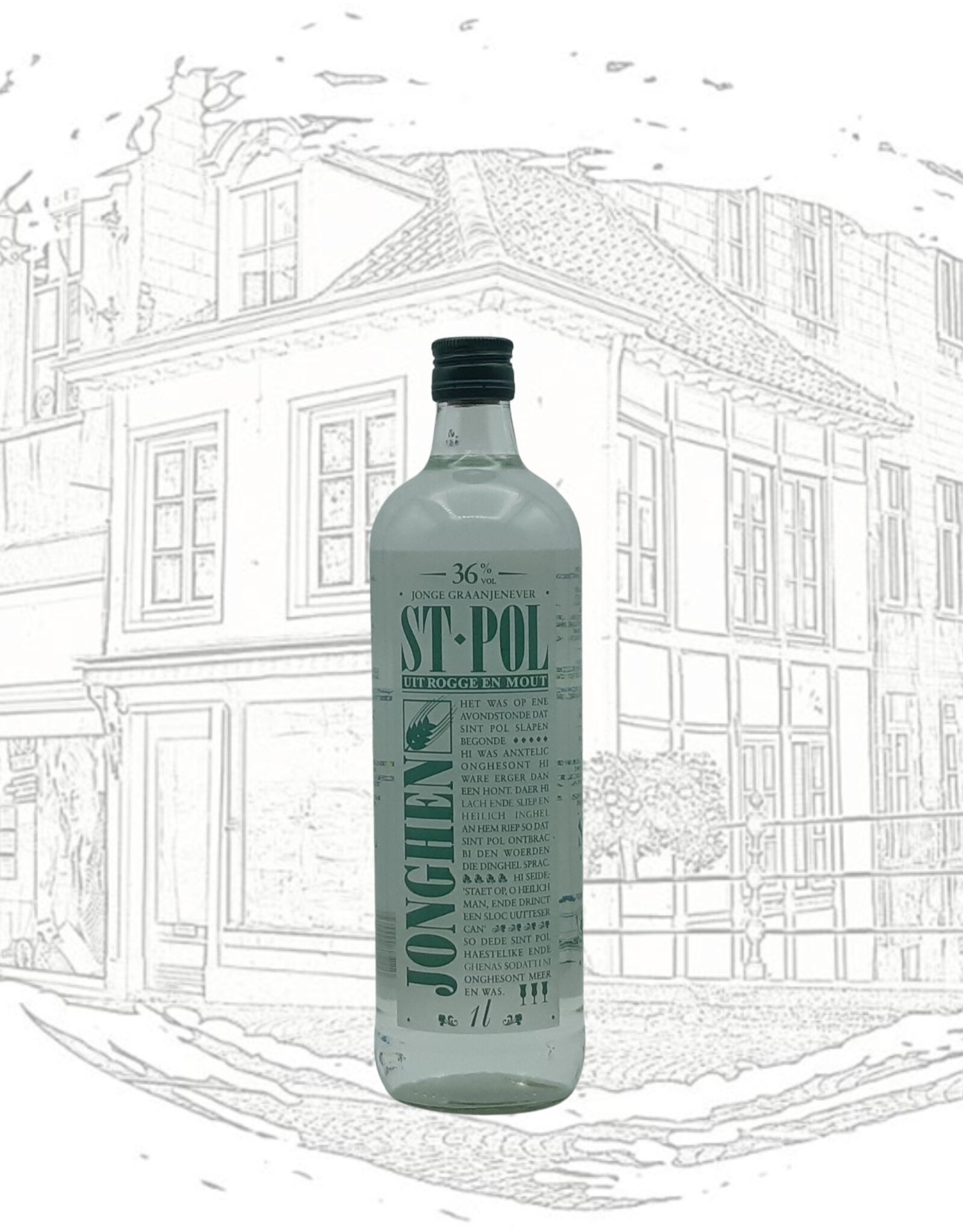 St-Pol St-Pol - Jonge graanjenever 36° Liter (glas)