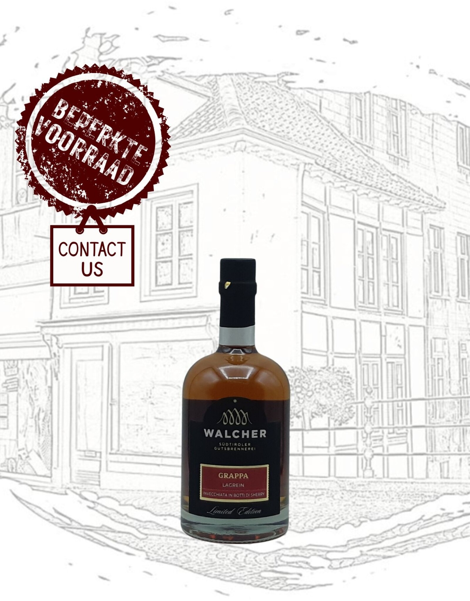 Distilleria Walcher Distilleria Walcher - Grappa Lagrein - Invecchiata in botti di sherry - 50 cl