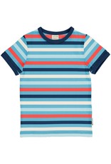 Maxomorra Maxomorra - T-shirt, stripe red/sky/navy (0-2j)