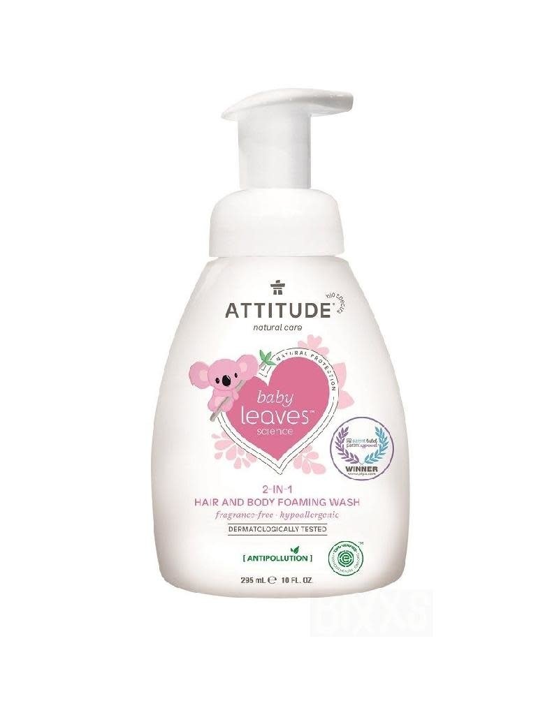 Attitude Attitude - Baby Leaves 2-in-1 Hair and Body Foaming Wash, geurvrij