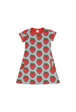 Maxomorra Maxomorra - jurk, ss, strawberry (0-2j)