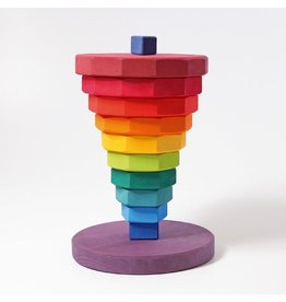 Grimm's Toren met geometrische schijven, regenboogkleuren