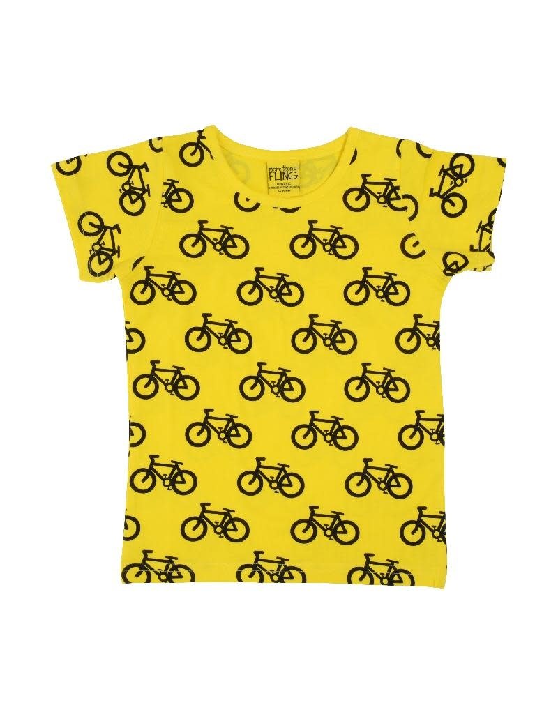 More than a Fling More than a Fling - T-shirt, yellow, bike