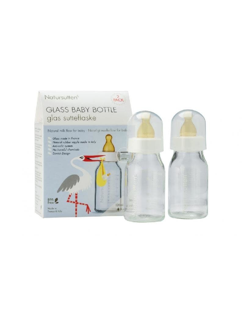 Natursutten Natursutten - Glass baby bottle, 2 pack