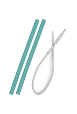 Minikoioi Minikoioi - Flexi straws (2pcs+brush), green