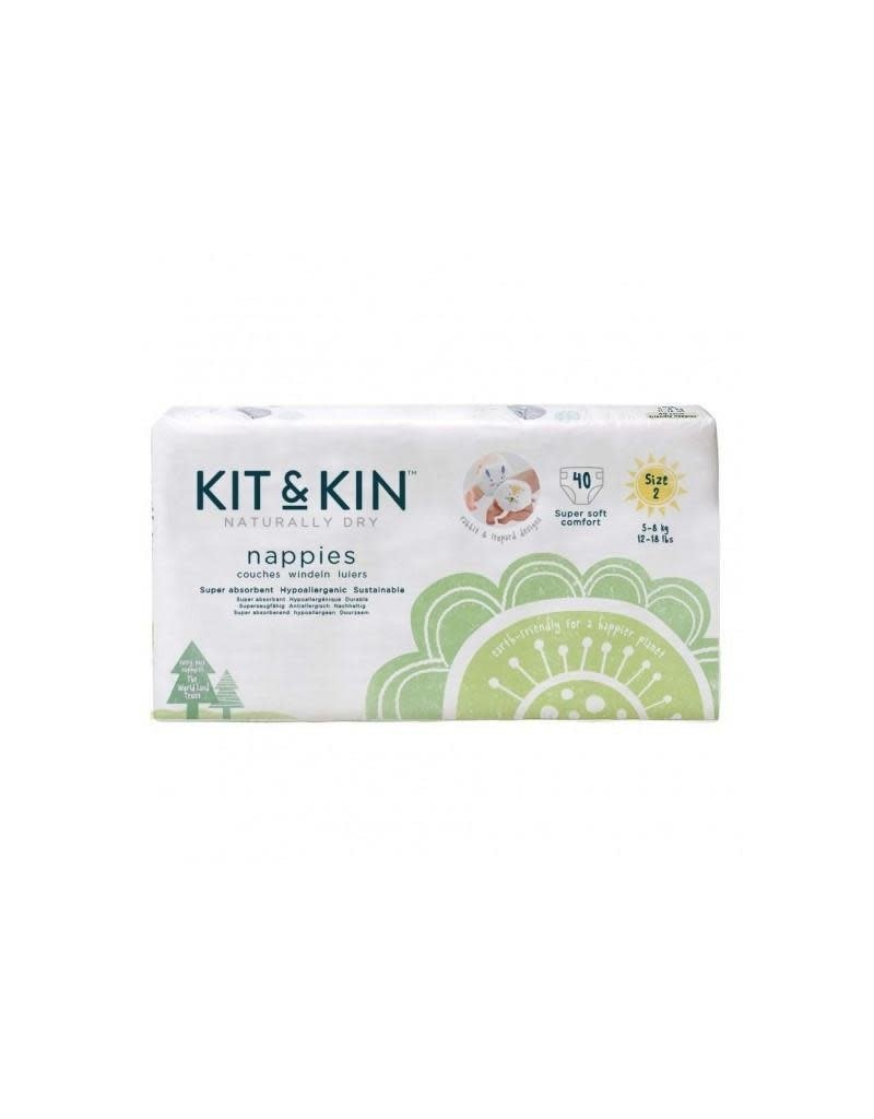 Kit & Kin Kit & Kin - Wegwerpluier, maat 2, 5 - 8 kg, 40 stuks