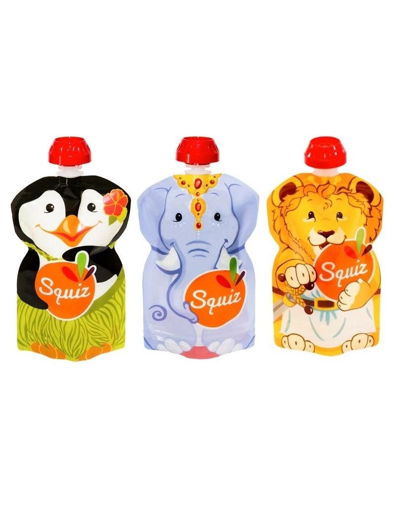 Squiz Squiz - knijpzakjes Carnaval, 130 ml, 3 stuks