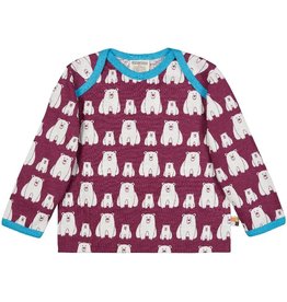 Loud+Proud Shirt, plum, ijsberen (3-16j)