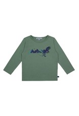 Enfant Terrible Enfant Terrible - shirt, grijsgroen, dinoprint (3-16j)