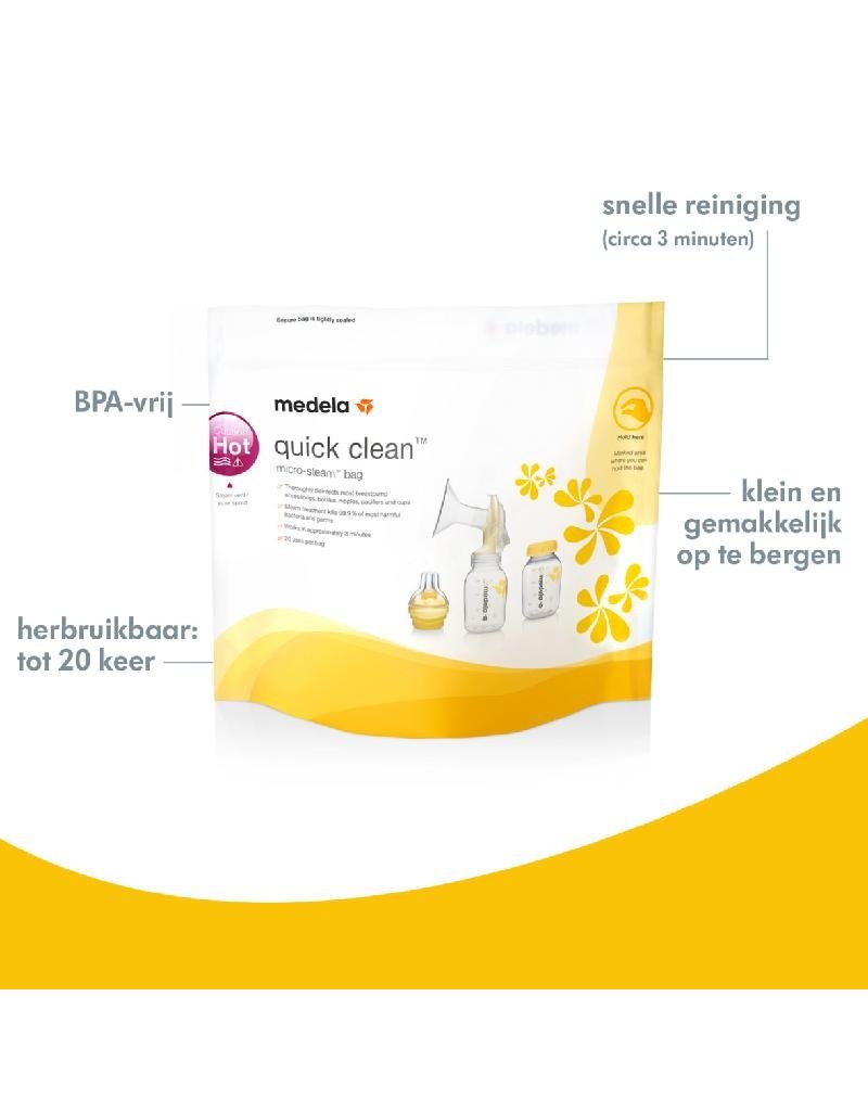 Medela Medela - Quick Clean Magnetron Sterilisatie zakken, 5 stuks