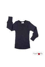 ManyMonths ManyMonths - Shirt long sleeve, foggy black (3-16j)