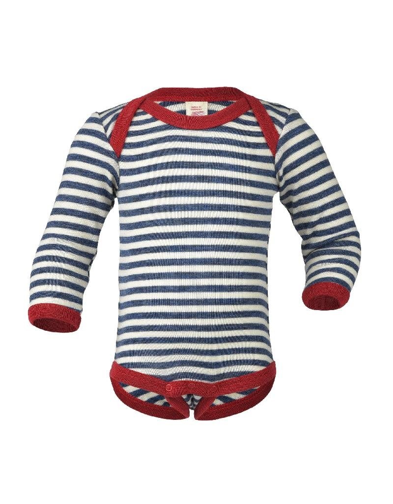 Engel Engel - body, ls, wol, blauw melange/natuur (3-16j)