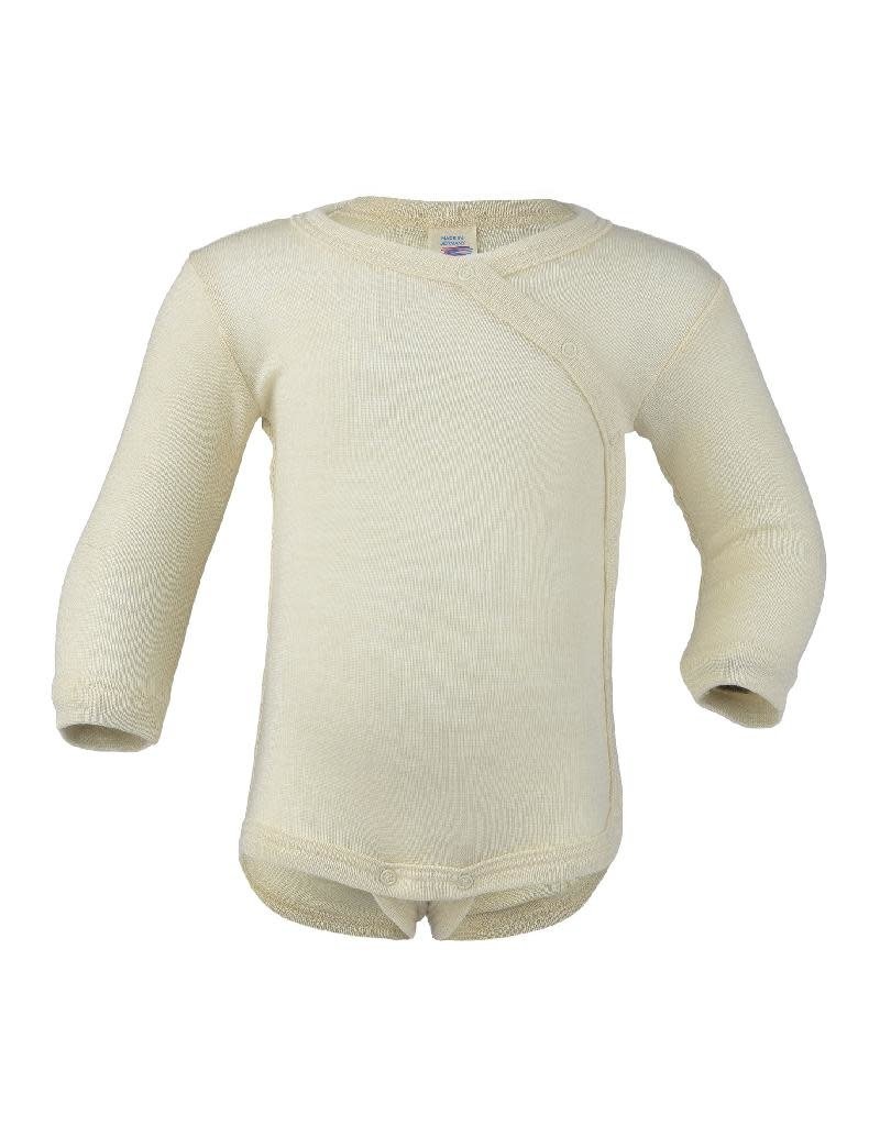 Engel Engel - Baby body kimono ls, wool/silk, natural (0-2j)